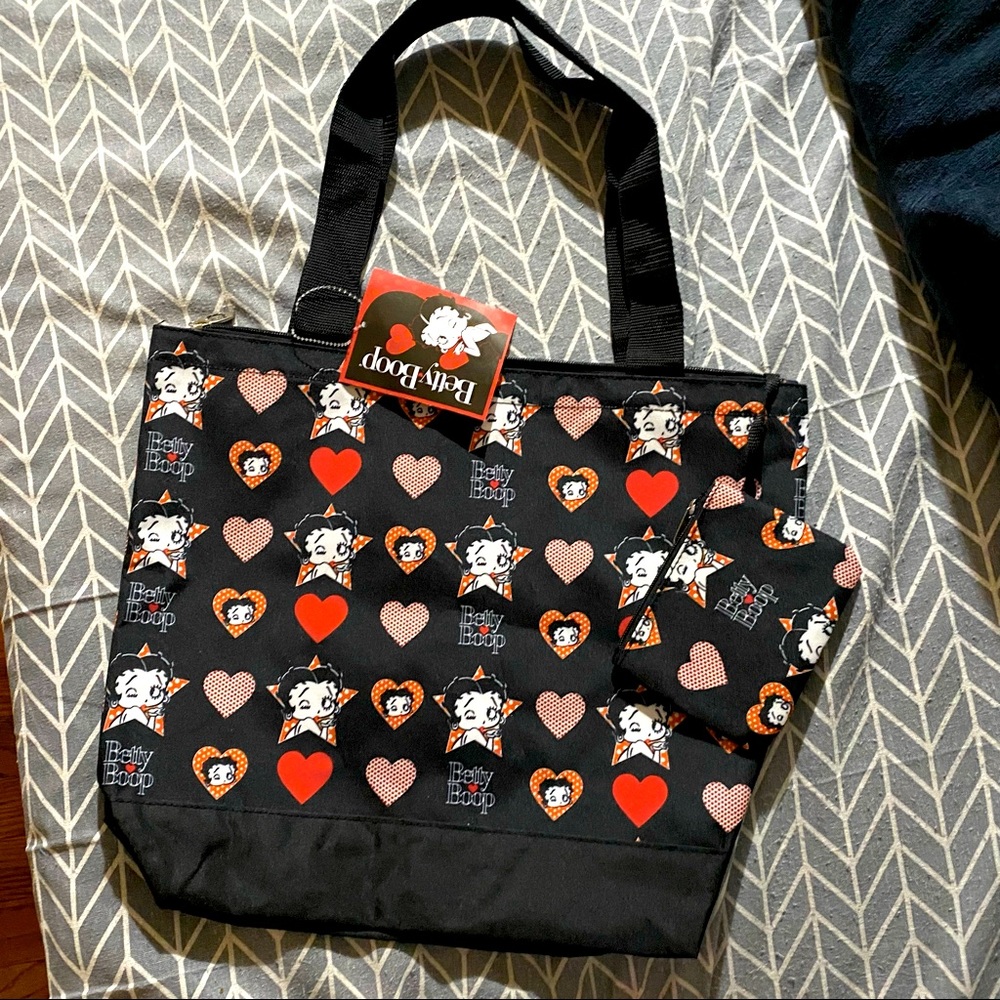 Betty Boob tote bag with coins pouch new with tag